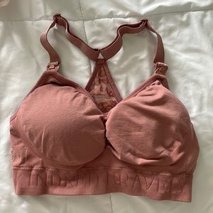 Kindred Bravely Rose Pink Sublime Nursing Bra w/ Lace Back